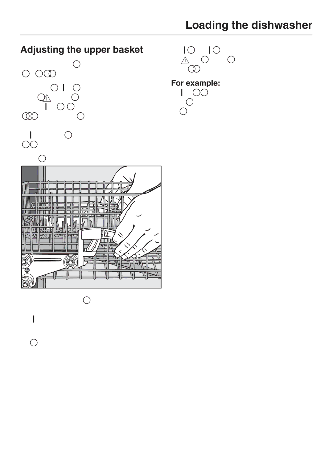 Miele G 1181, G 2181 operating instructions Adjusting the upper basket 