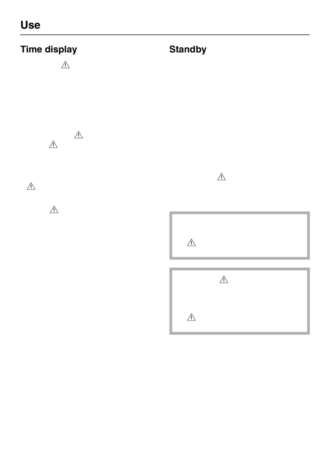 Miele G 4225, G 4220 operating instructions Time display, Standby 