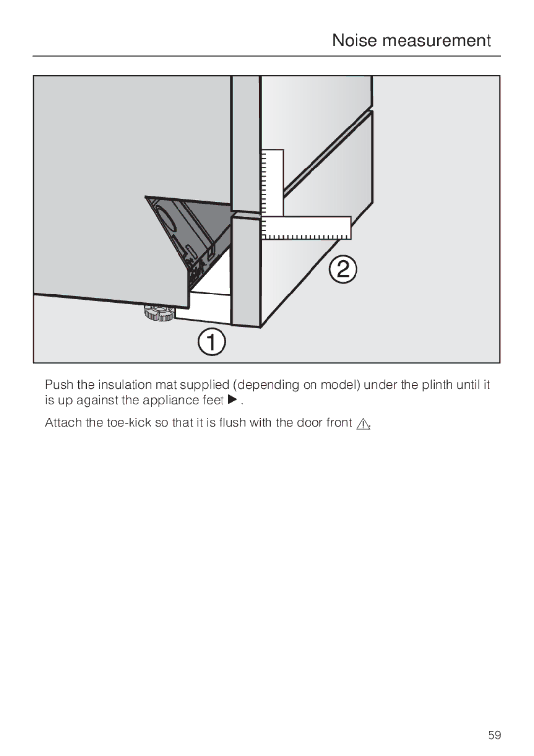 Miele G 4220, G 4225 operating instructions Noise measurement 