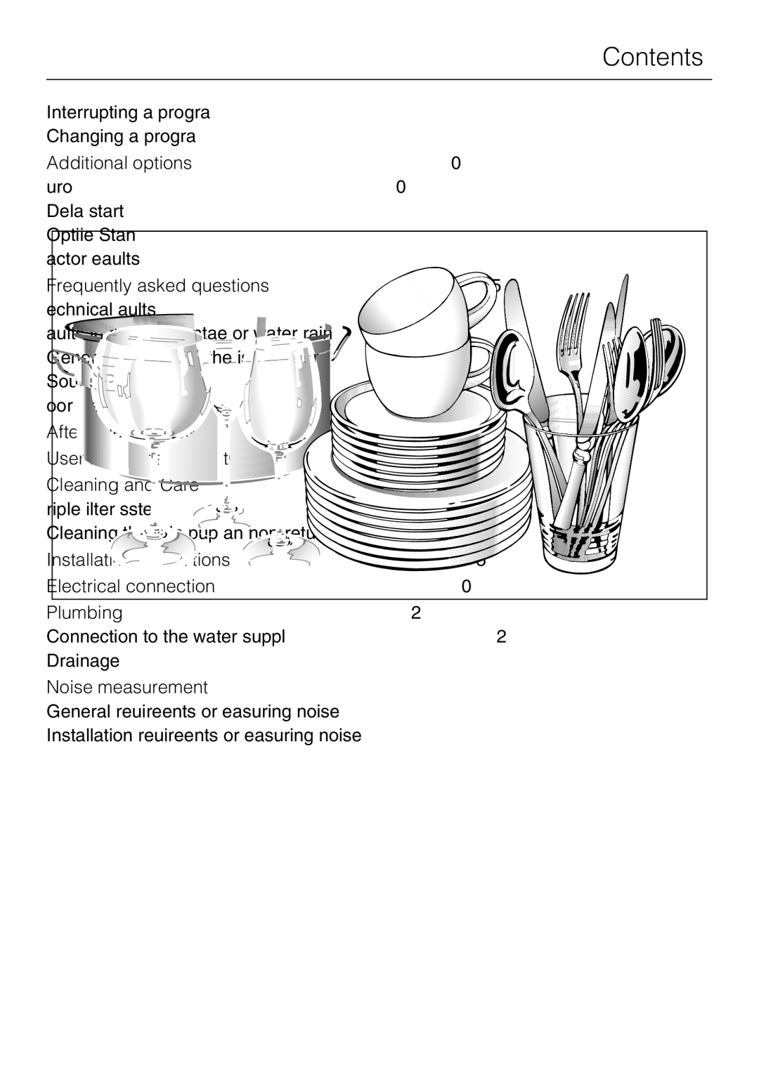 Miele G 5220, G 5225 manual Contents 