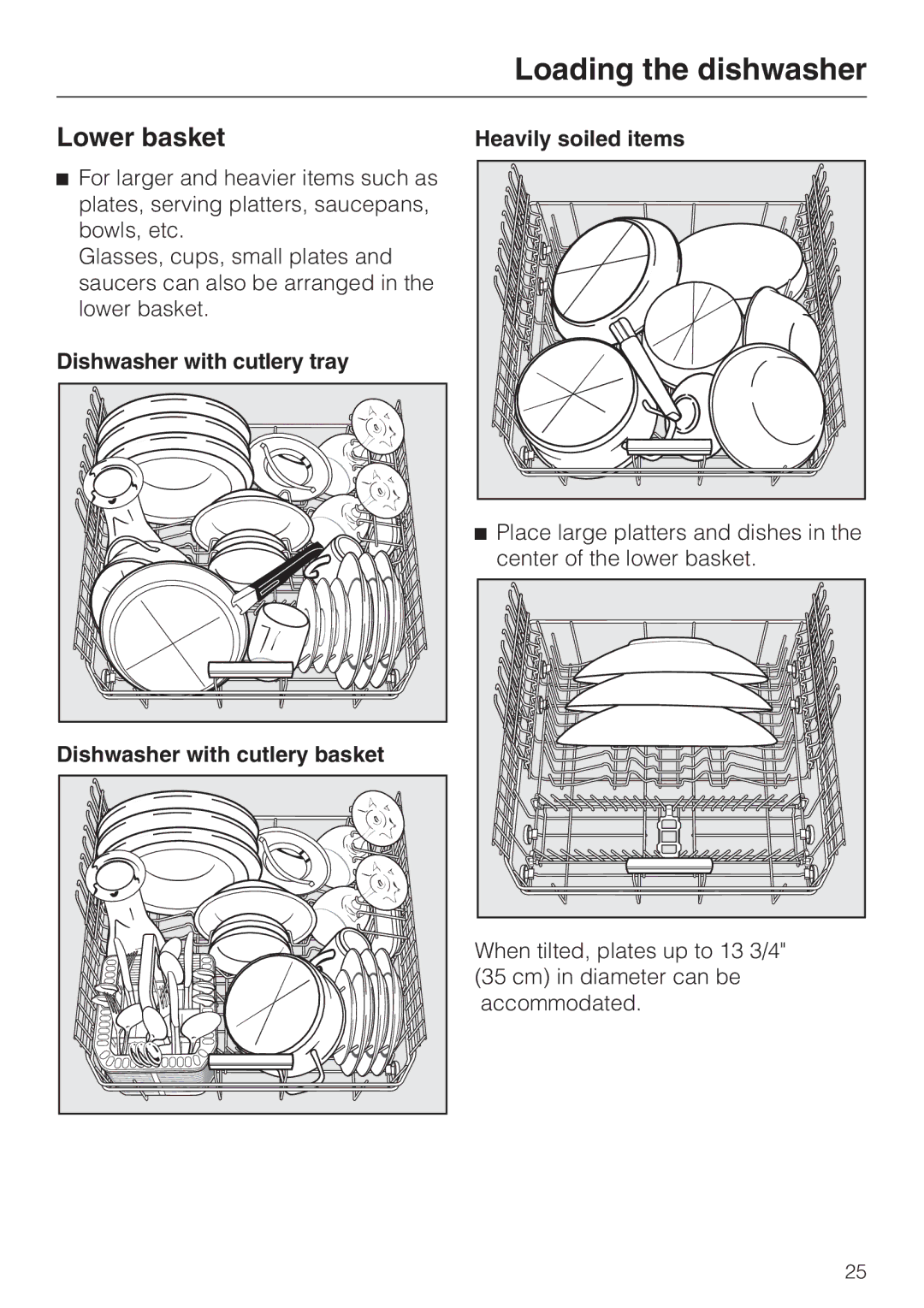 Miele G 5575, G 5570 operating instructions Lower basket 