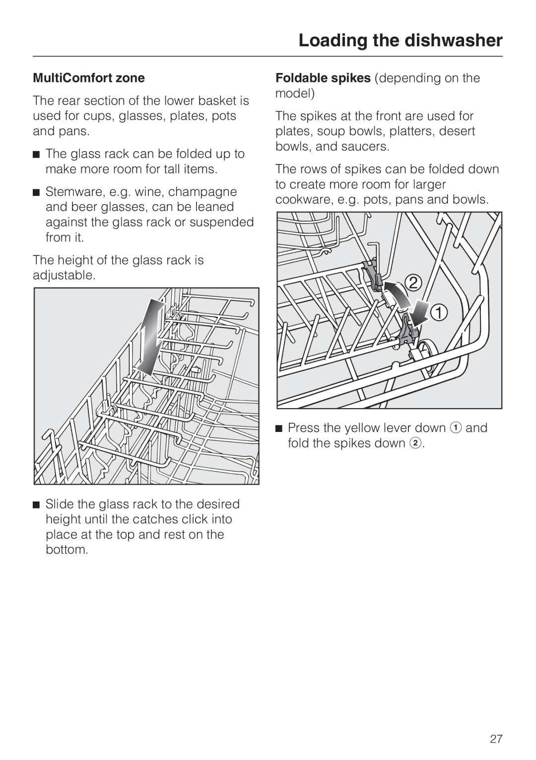 Miele G 5670, G 5675 manual MultiComfort zone 