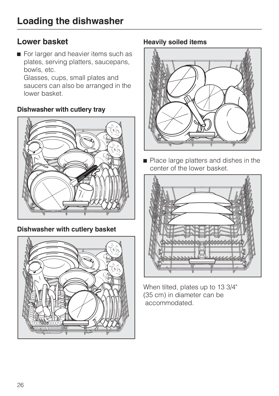 Miele G 5705, G 5700 operating instructions Lower basket 