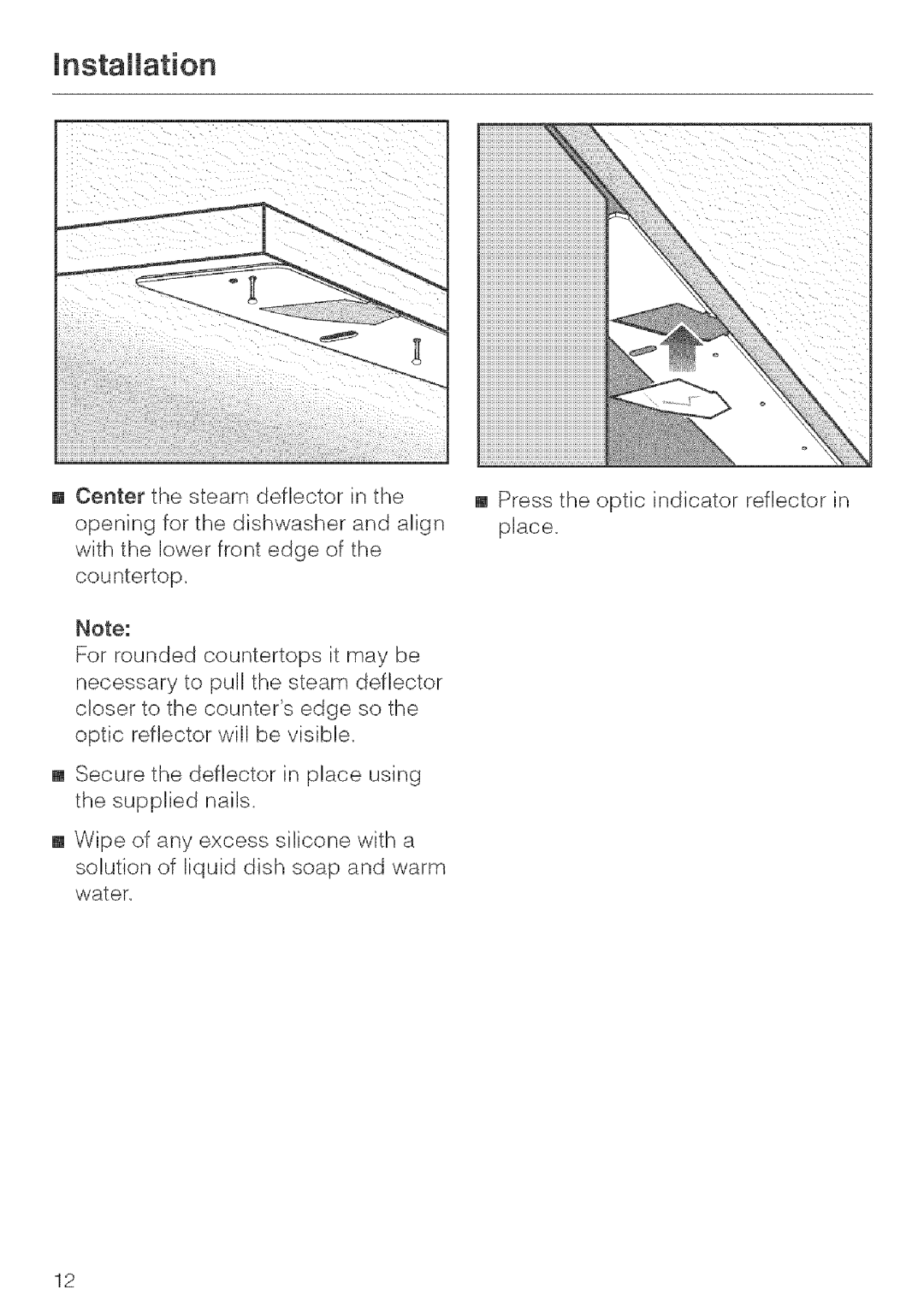 Miele G 643, G 663, G 843 installation instructions Installation 