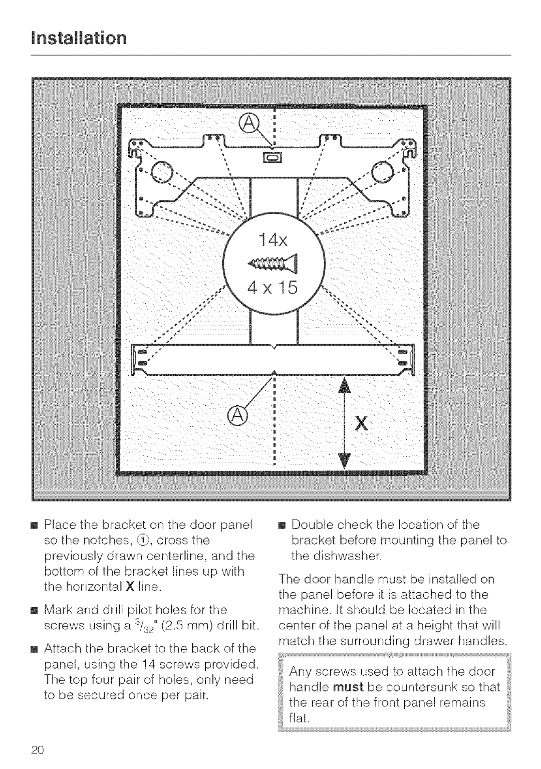 Miele G 843, G 643, G 663 installation instructions Installation 