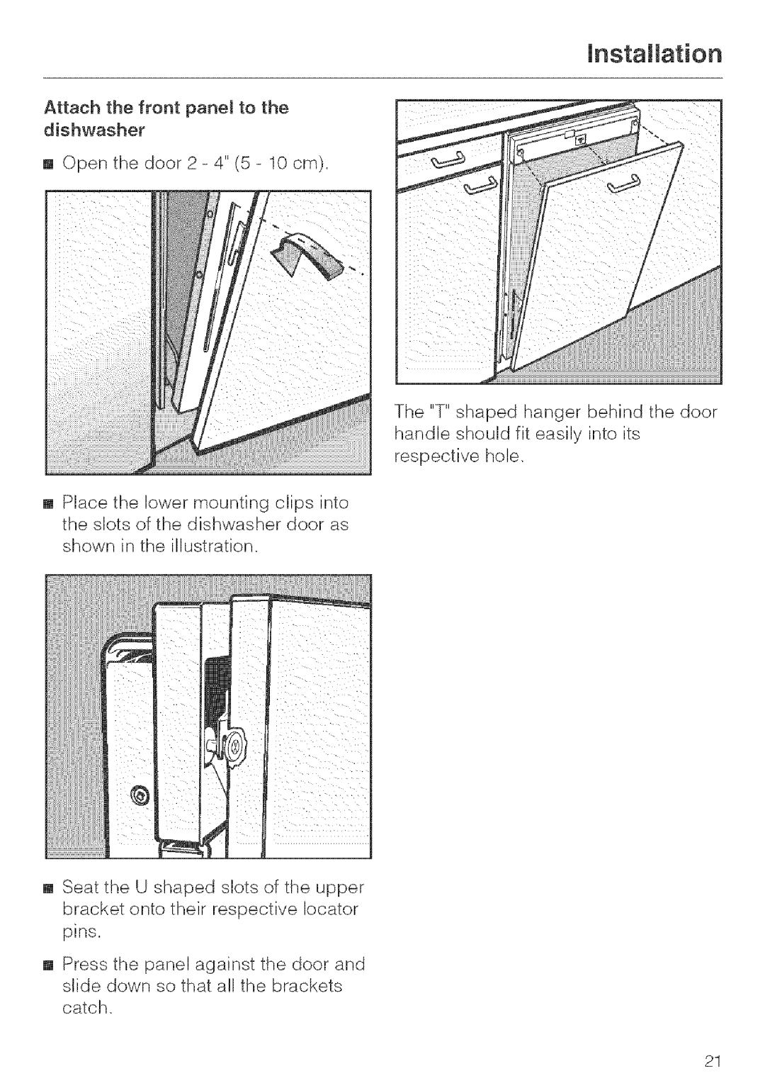 Miele G 643, G 663, G 843 installation instructions Installation 