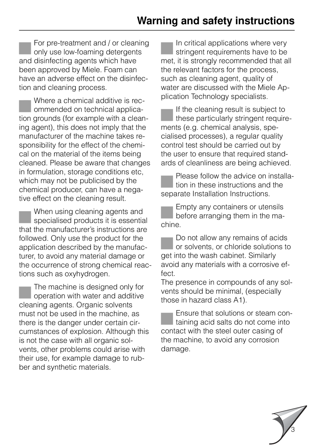 Miele G 7783 CD operating instructions 