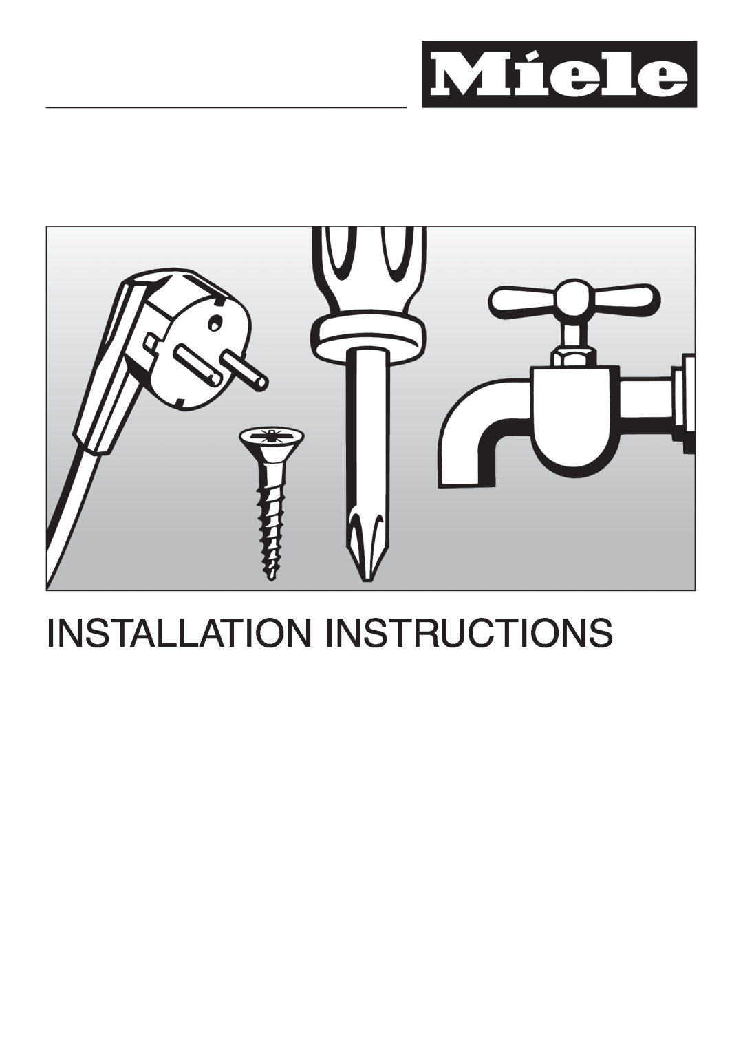 Miele G 7804 operating instructions Installation Instructions 