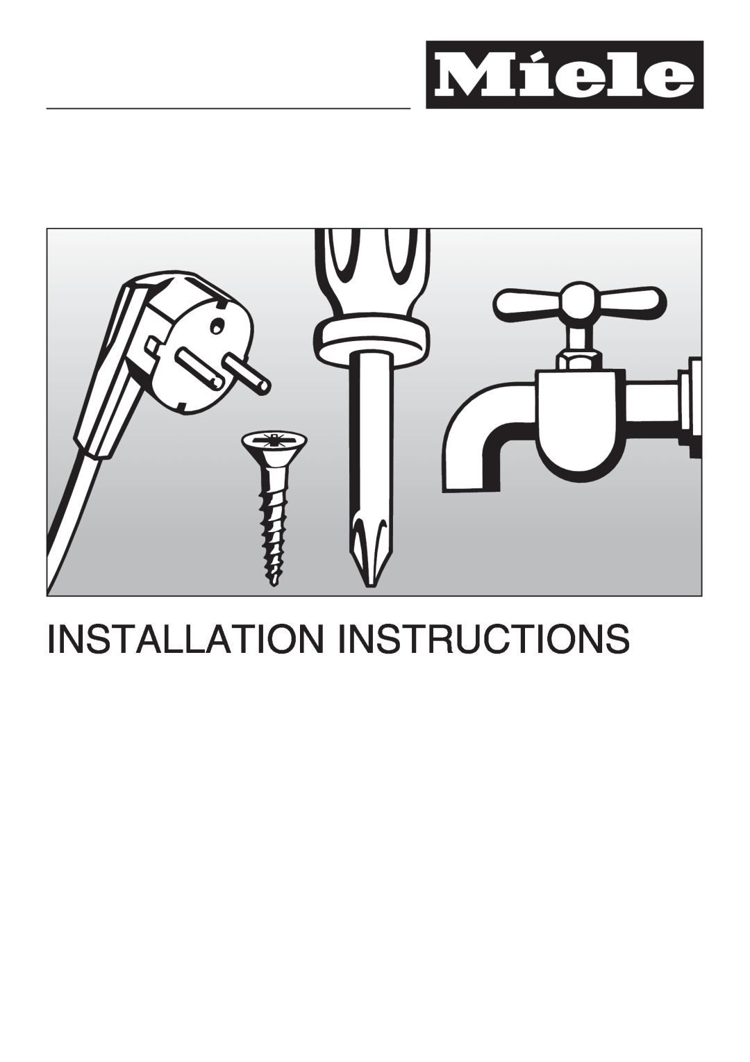 Miele G 7883 CD installation instructions Installation Instructions 
