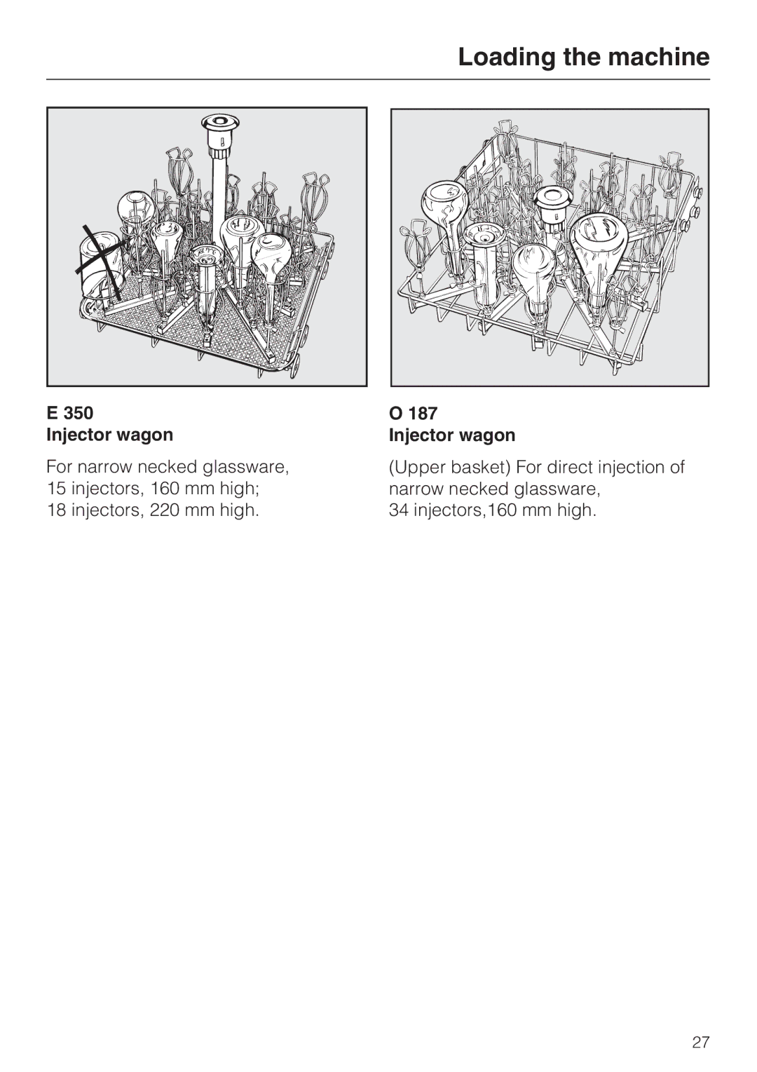 Miele G 7883 installation instructions Injector wagon 187 