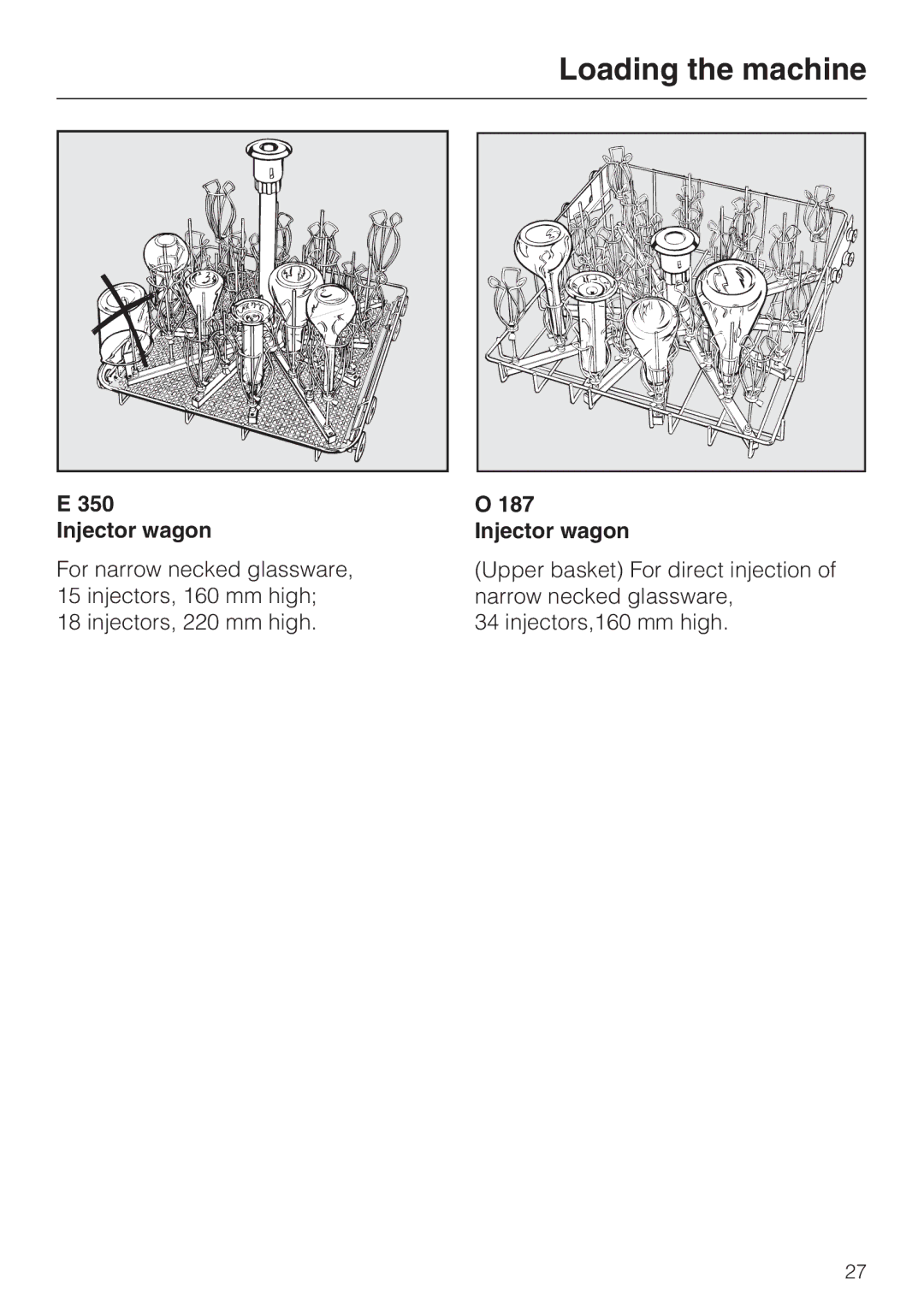 Miele G 7893 installation instructions Injector wagon 187 