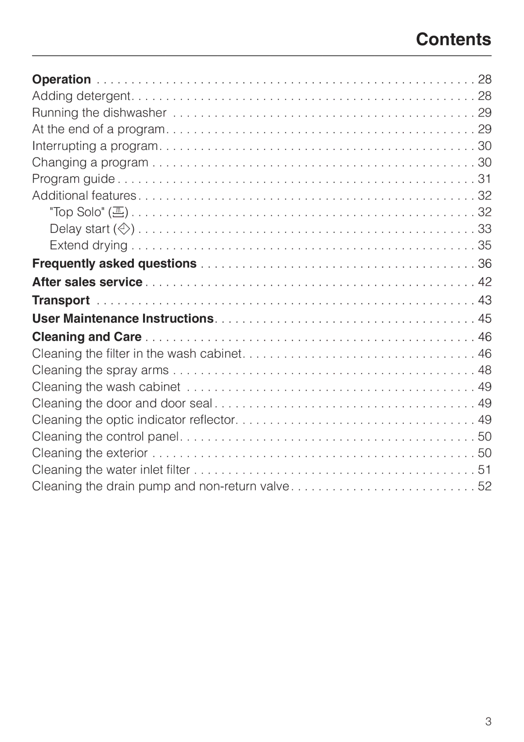 Miele G 818 SCVI operating instructions Operation 