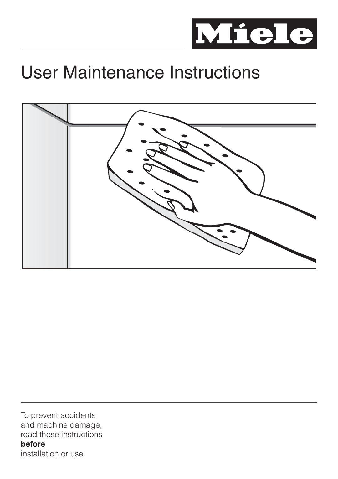 Miele G 856 SC ELITE manual User Maintenance Instructions 