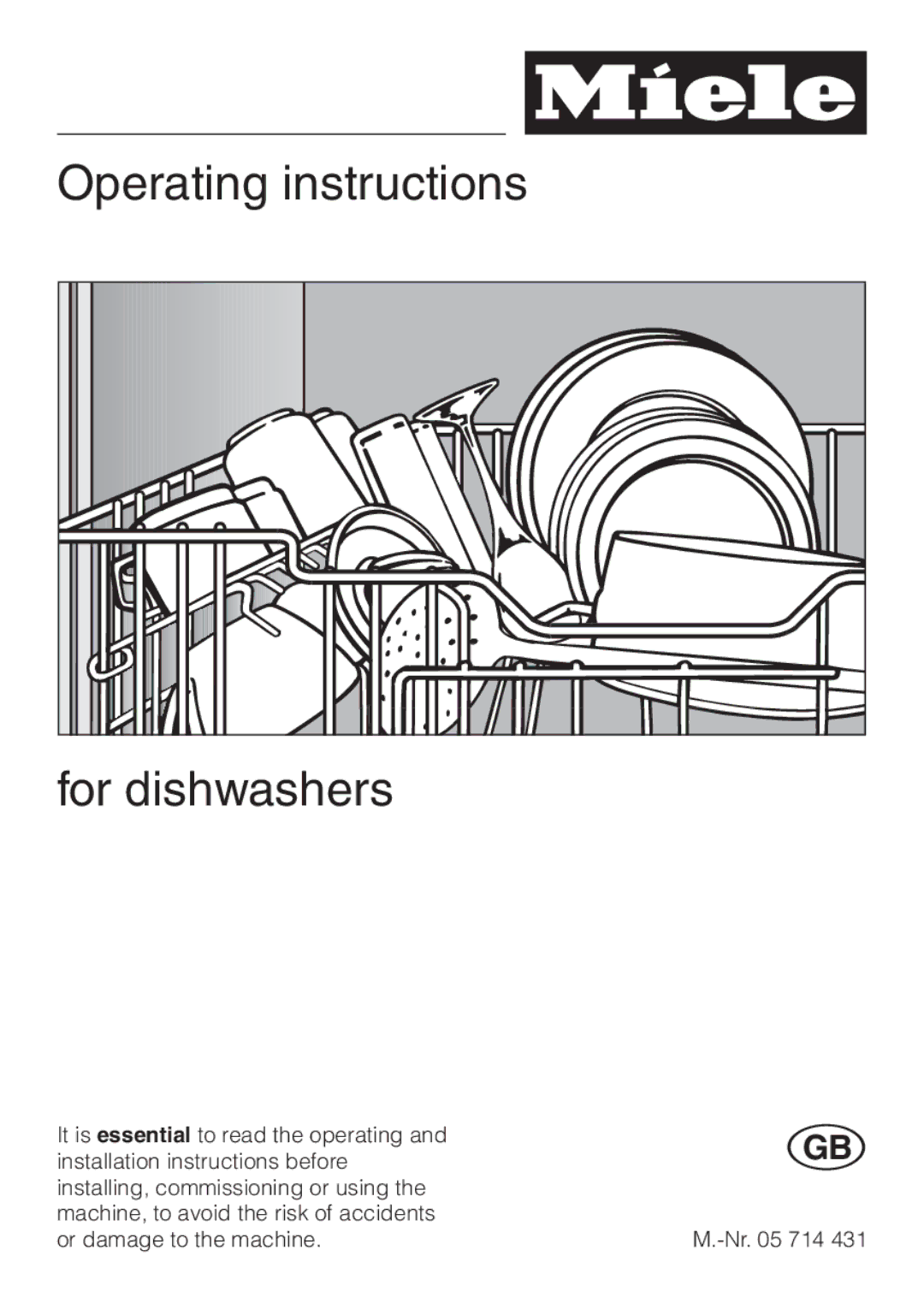 Miele G 6XX, G 8XX operating instructions Operating instructions For dishwashers 