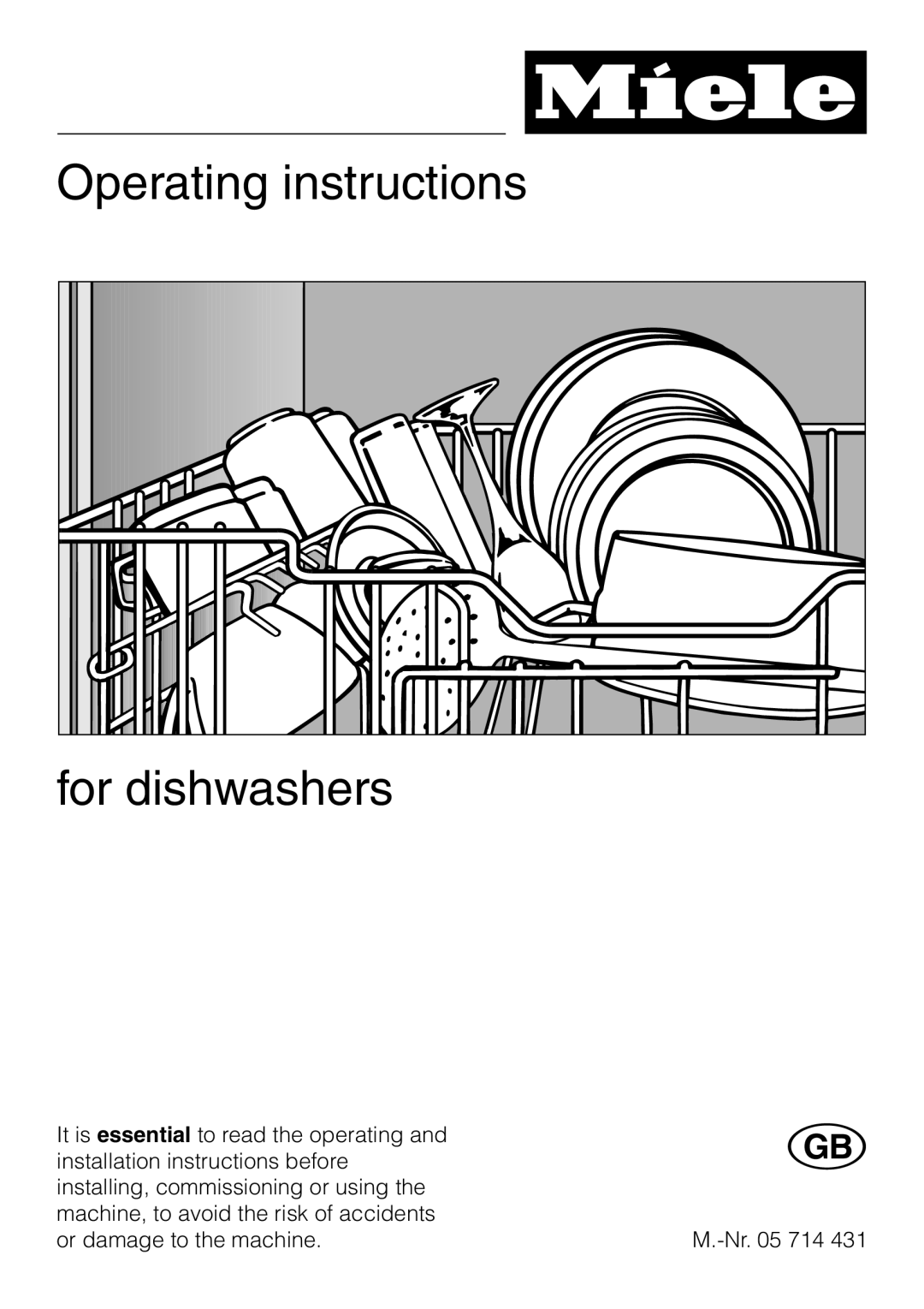 Miele G 6XX, G 8XX operating instructions Operating instructions for dishwashers 