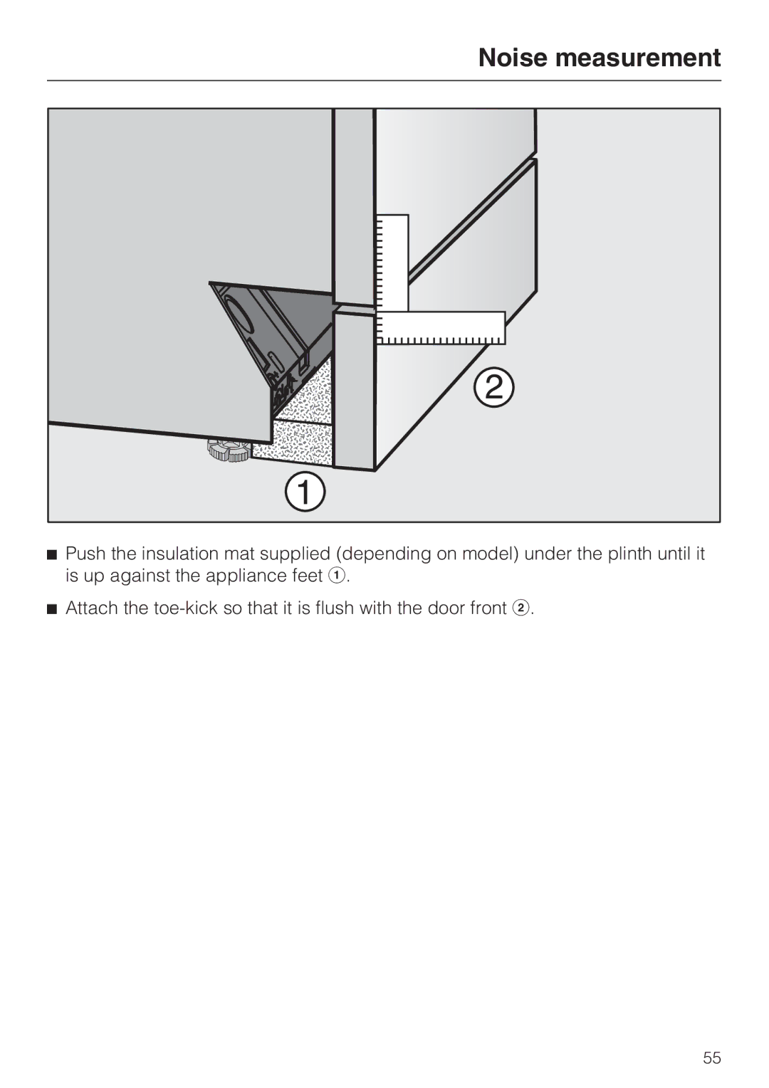 Miele G4510 manual Noise measurement 