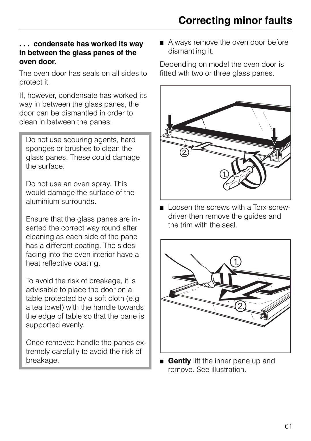 Miele H 316, H 326, H 320, H 310 manual Correcting minor faults 