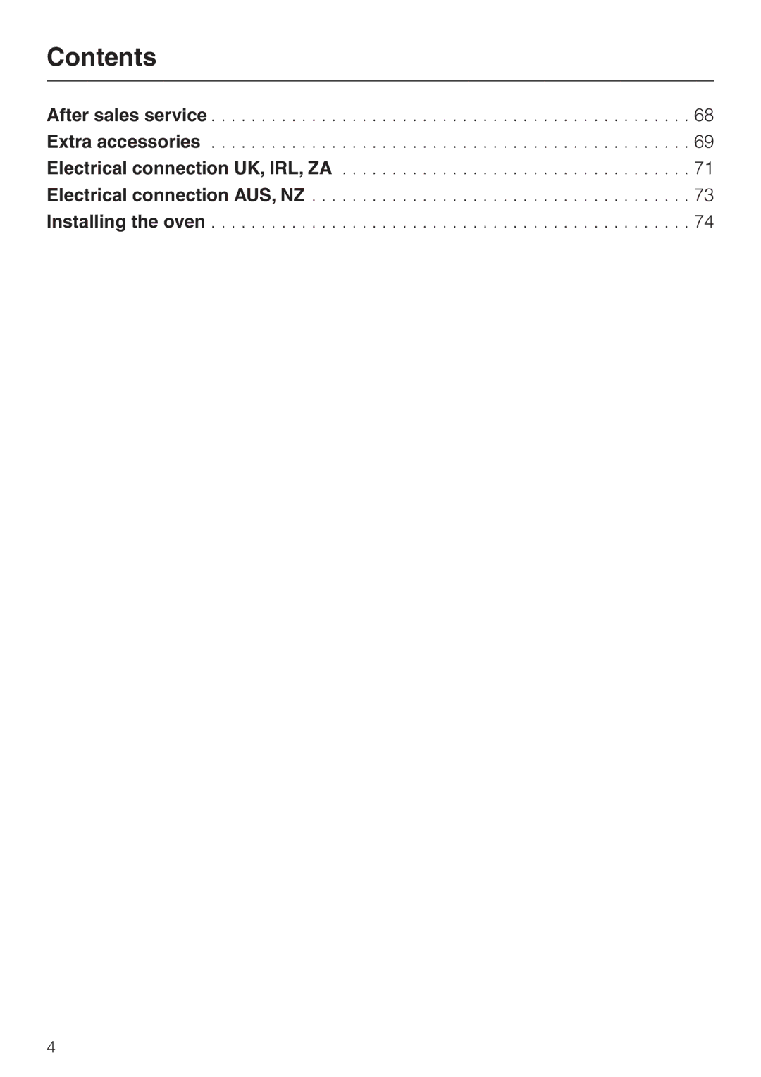 Miele H 387-1 B KAT manual Contents 