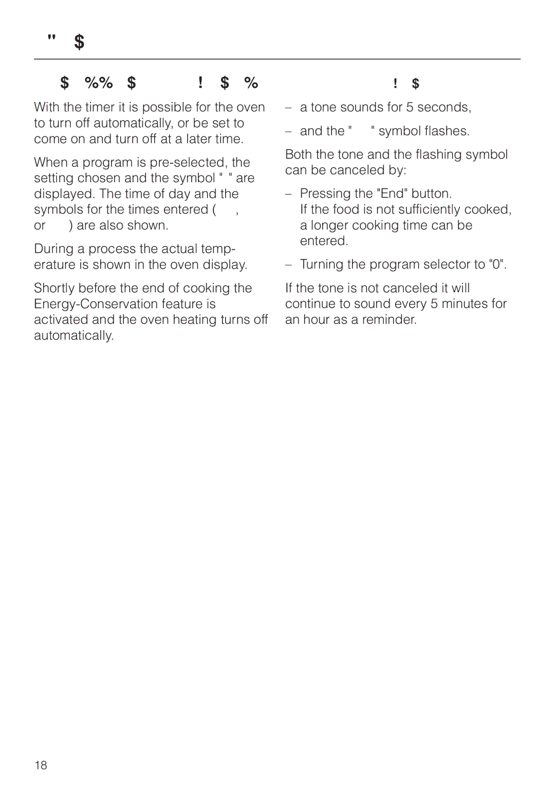 Miele H 387-2 BP KAT, H 387-1 BP KAT manual Programming the cooking time, At the end of cooking 