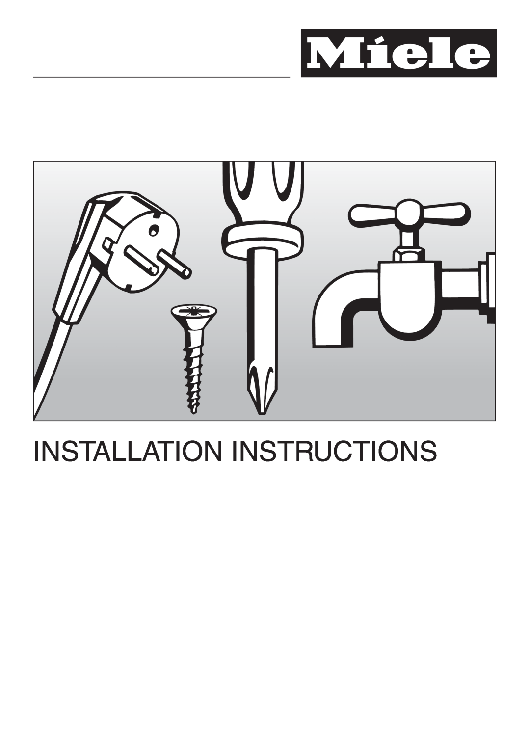 Miele H 394 manual Installation Instructions 