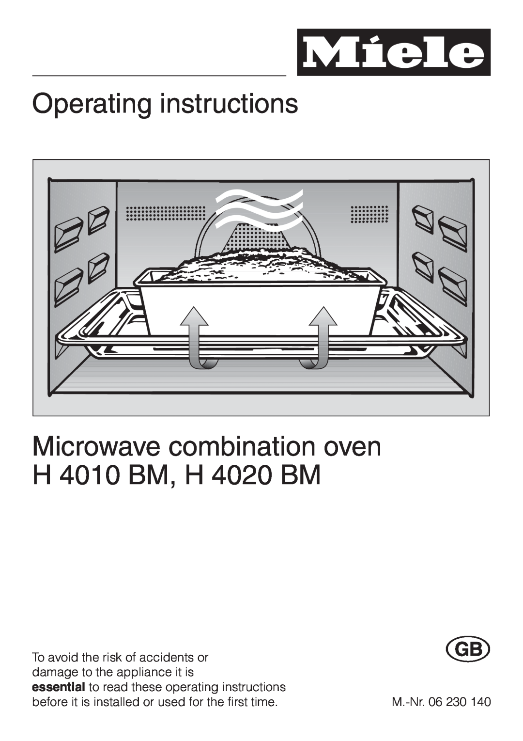 Miele manual Operating instructions, Microwave combination oven H 4010 BM, H 4020 BM 
