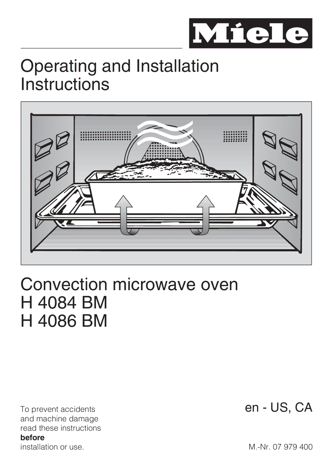 Miele H 4084 BM, H 4086 BM installation instructions Operating and Installation 