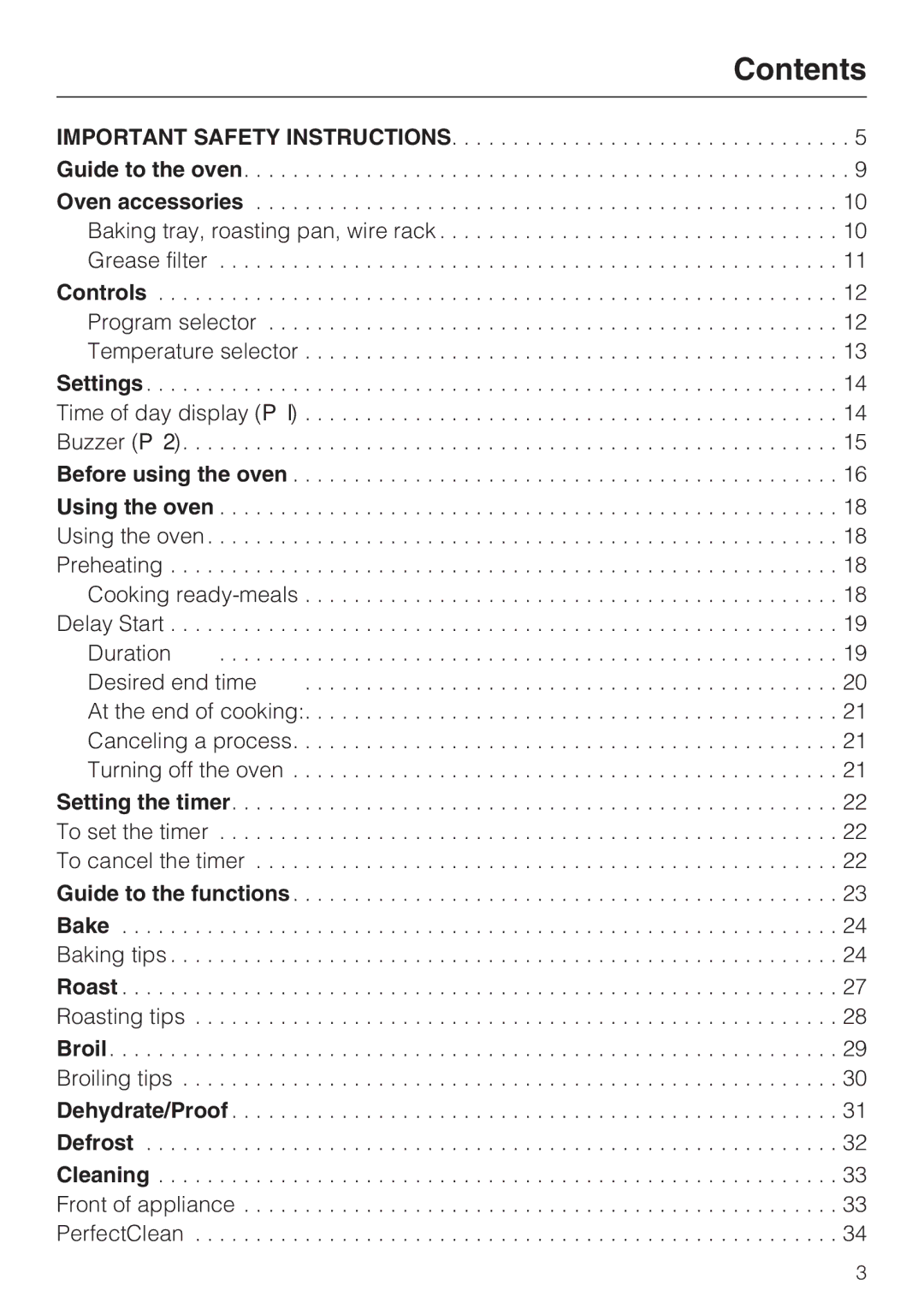 Miele H 4242 B installation instructions Contents 