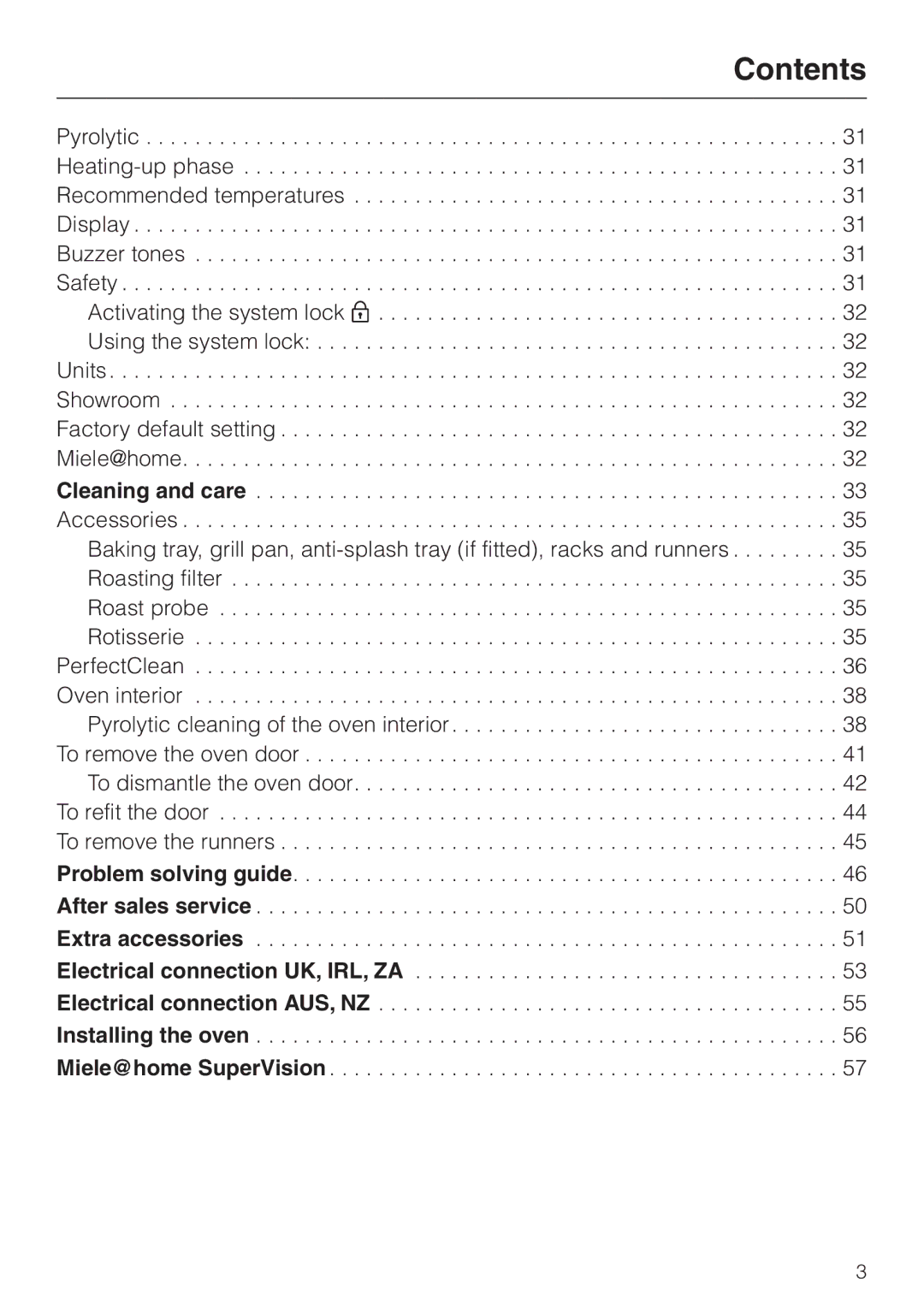 Miele H 4681 installation instructions Contents 