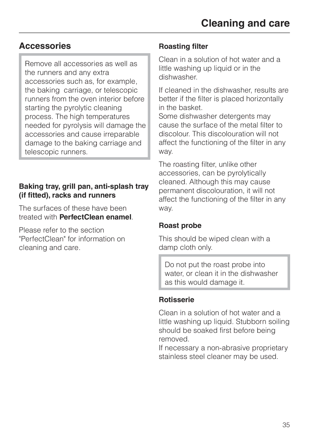 Miele H 4681 installation instructions Accessories 