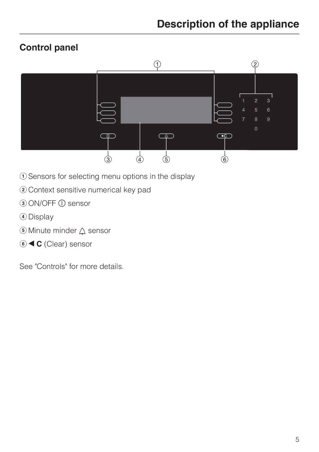 Miele H 4681 installation instructions Control panel 