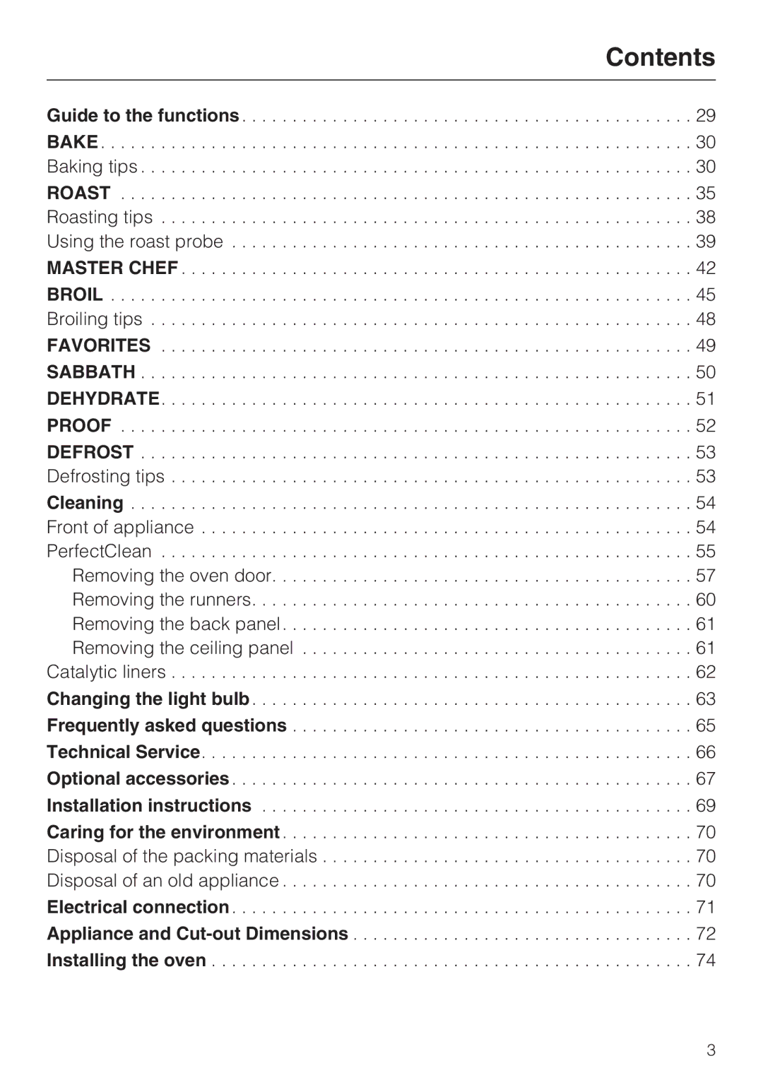 Miele H 4684 B installation instructions Contents 