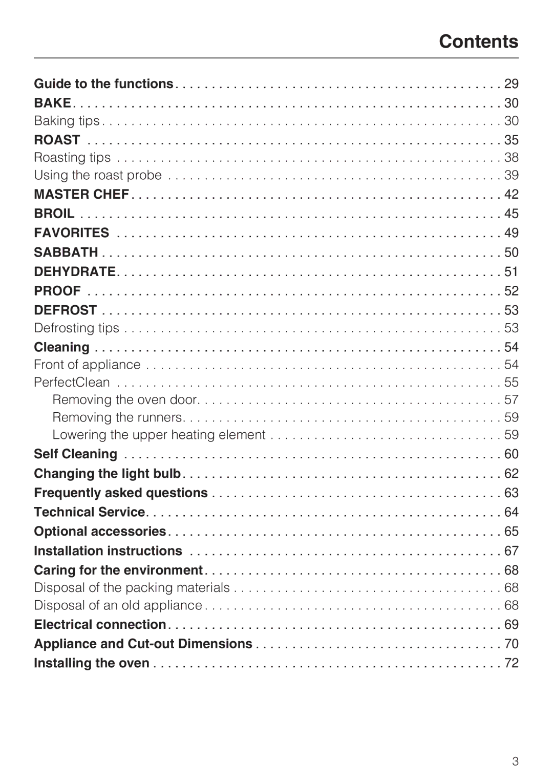 Miele H 4786 BP, H 4784 BP installation instructions Contents 