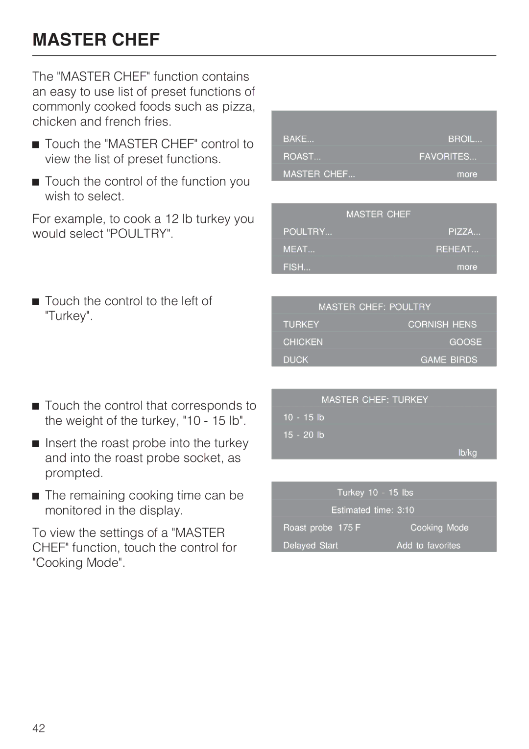 Miele H 4784 BP, H 4786 BP installation instructions Master Chef Turkey 