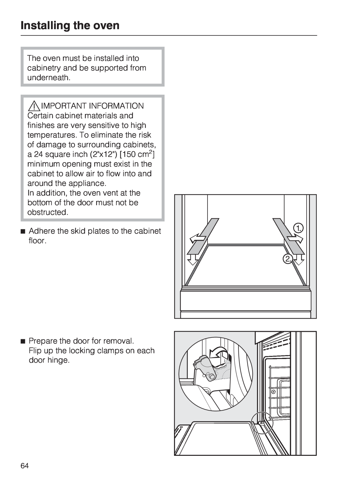 Miele H 4846 BP, H 4844 BP installation instructions Installing the oven 