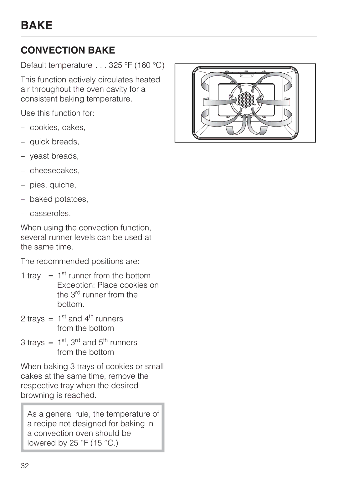 Miele H 4882 BP installation instructions Convection Bake 