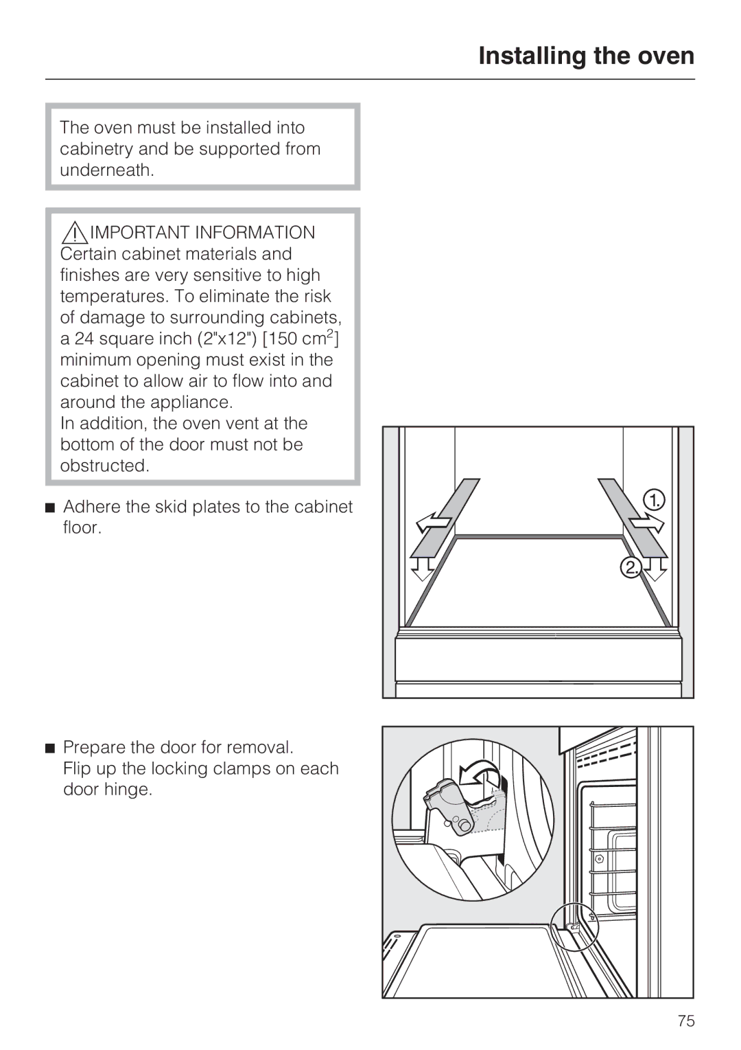 Miele H 4882 BP installation instructions Installing the oven 