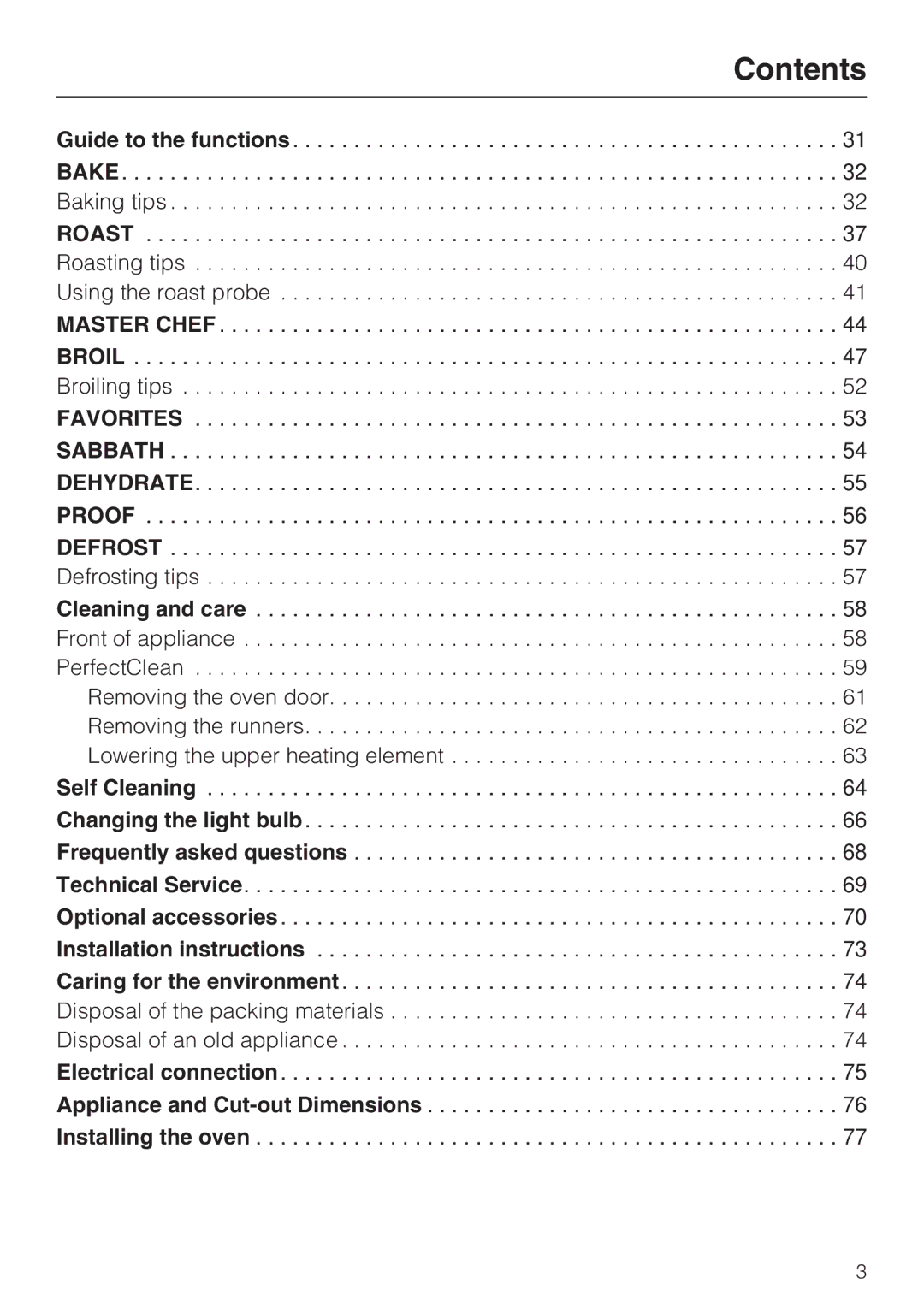 Miele H 4894 BP2 installation instructions Contents 