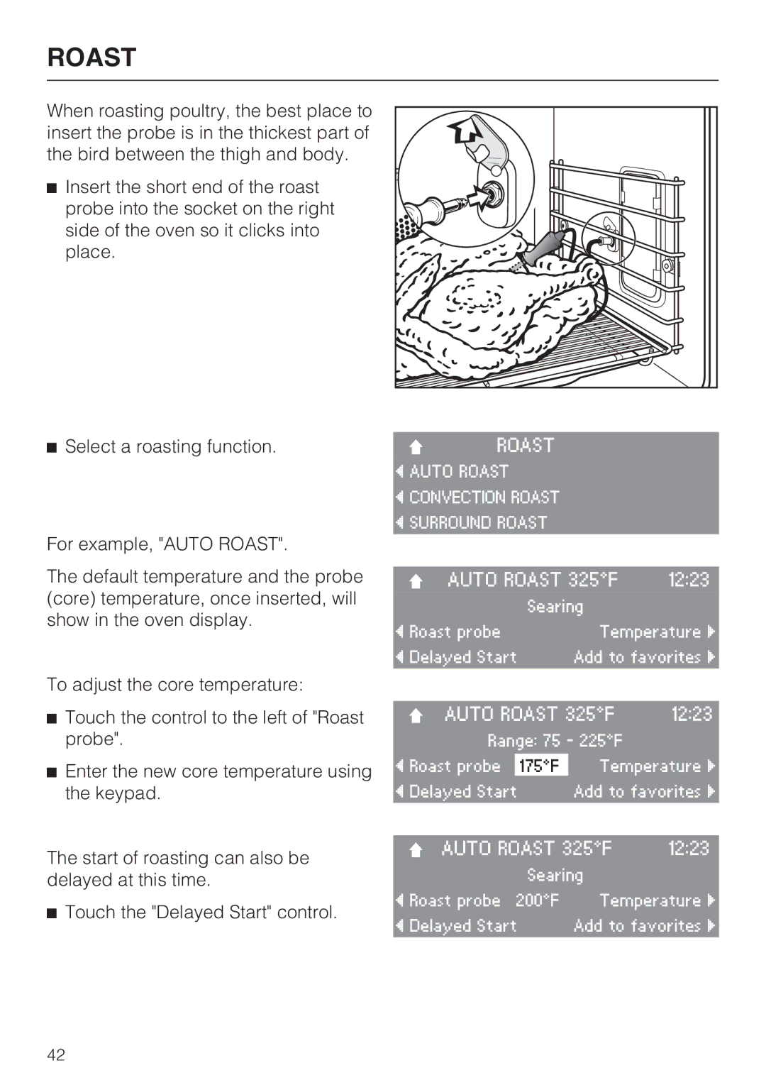 Miele H 4894 BP2 installation instructions Roast 