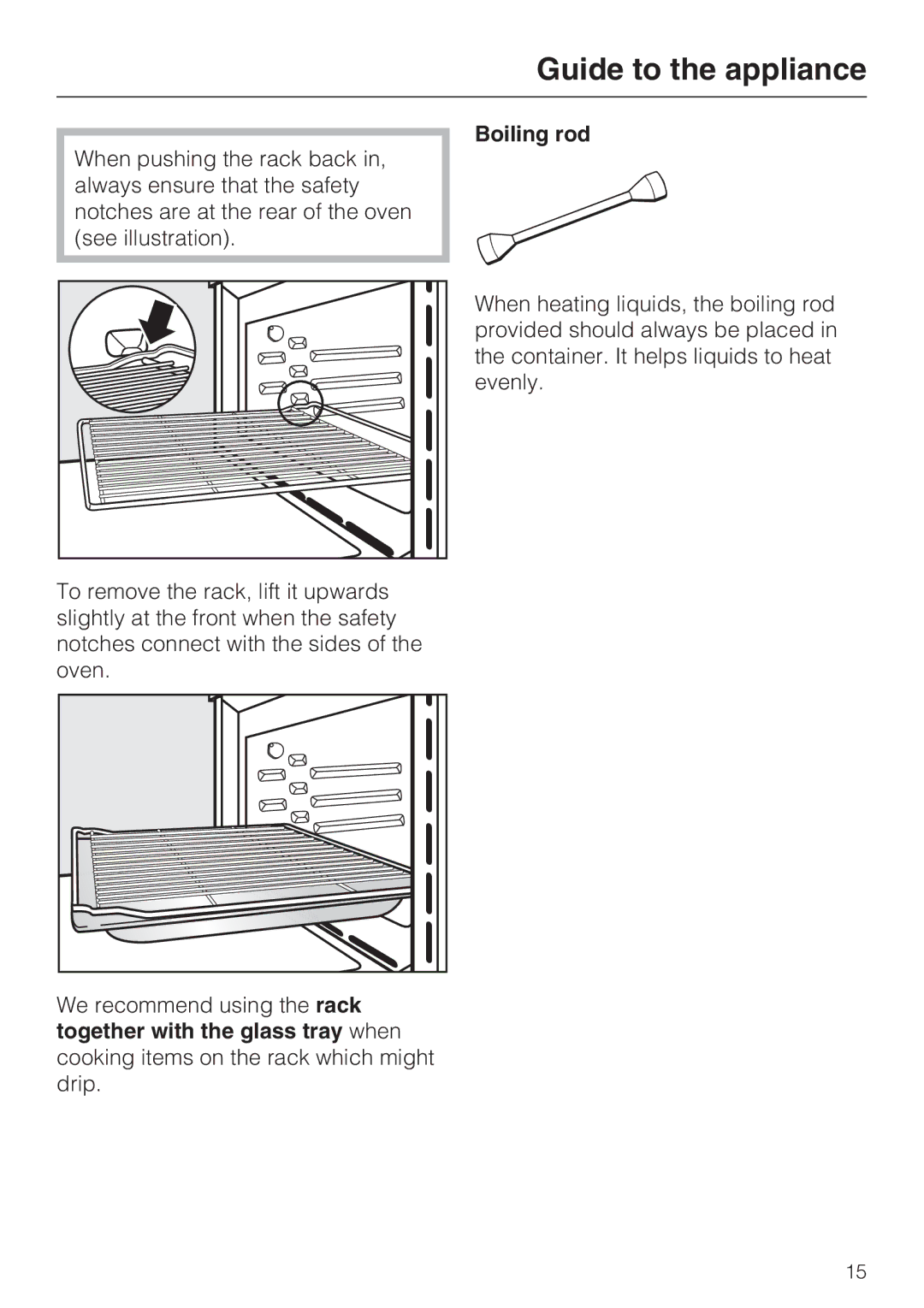 Miele H 5030 BM, H 5040 BM installation instructions Boiling rod 