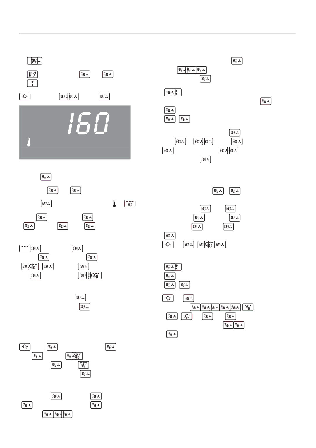 Miele H 5040 BM Operation, Functions without microwave, Recommended temperature, Cooling fan, Changing the temperature 