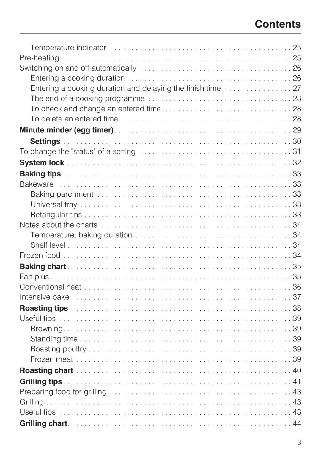 Miele H 5140 BP, H 5240 BP installation instructions Contents 