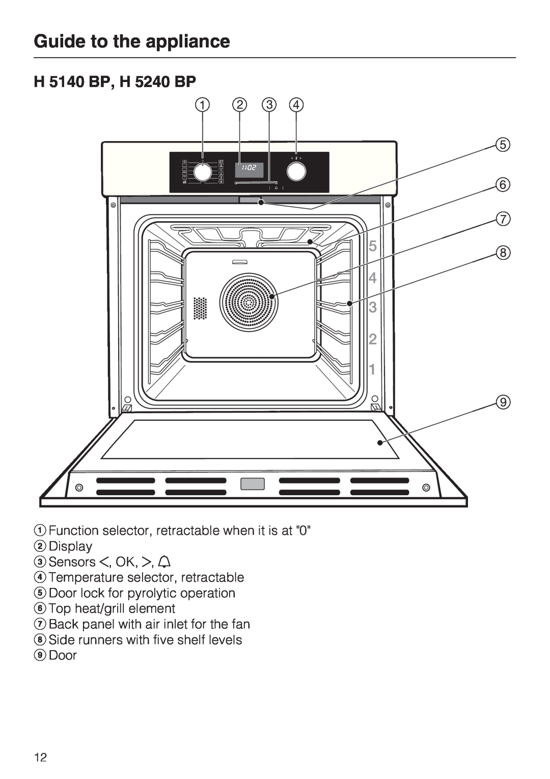 Miele installation instructions Guide to the appliance, H 5140 BP, H 5240 BP 