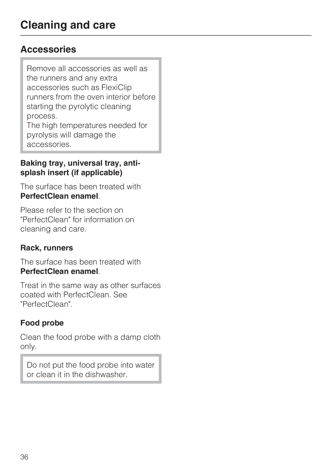 Miele H 5460-BP installation instructions Accessories, Rack, runners 