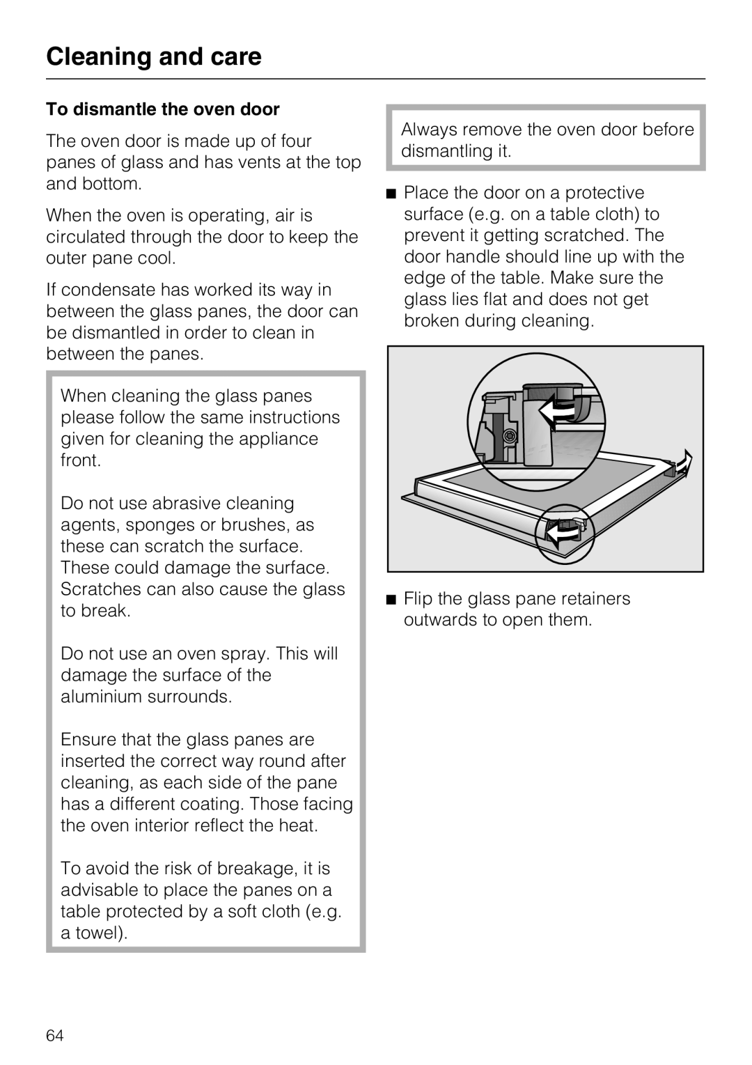 Miele H 5688 BP, H 5681 BP installation instructions To dismantle the oven door 