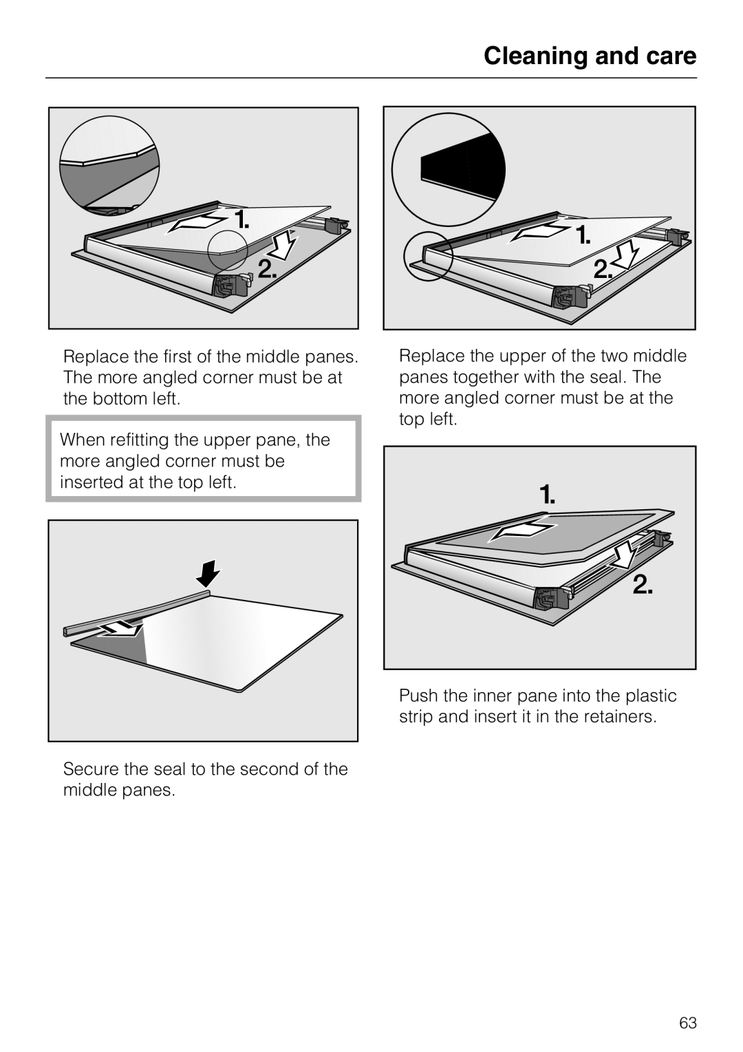 Miele H 5961 B installation instructions Cleaning and care 