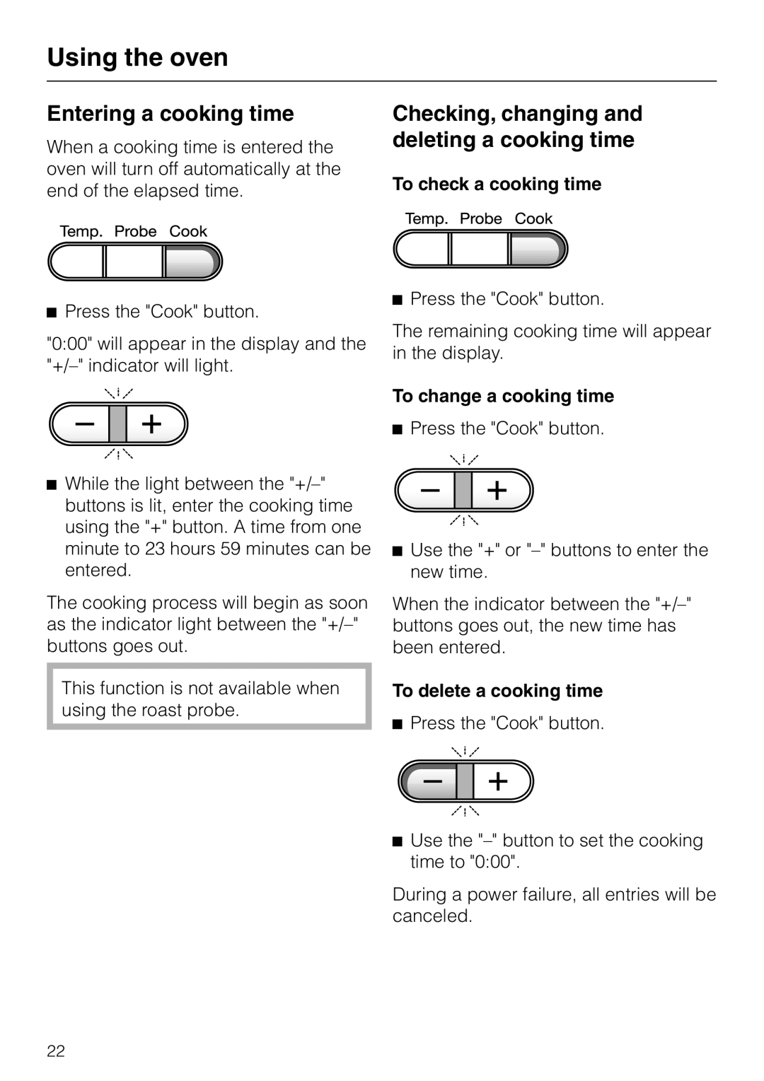 Miele H387-1B, H387-2B Entering a cooking time, Checking, changing and deleting a cooking time, To check a cooking time 