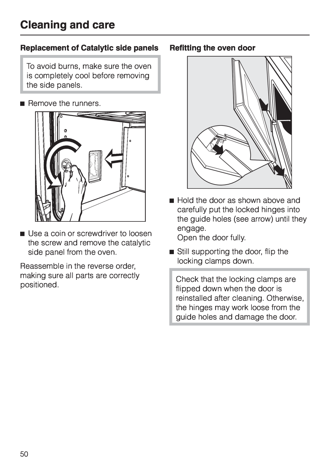 Miele H387-1B, H387-2B manual Cleaning and care, Remove the runners 