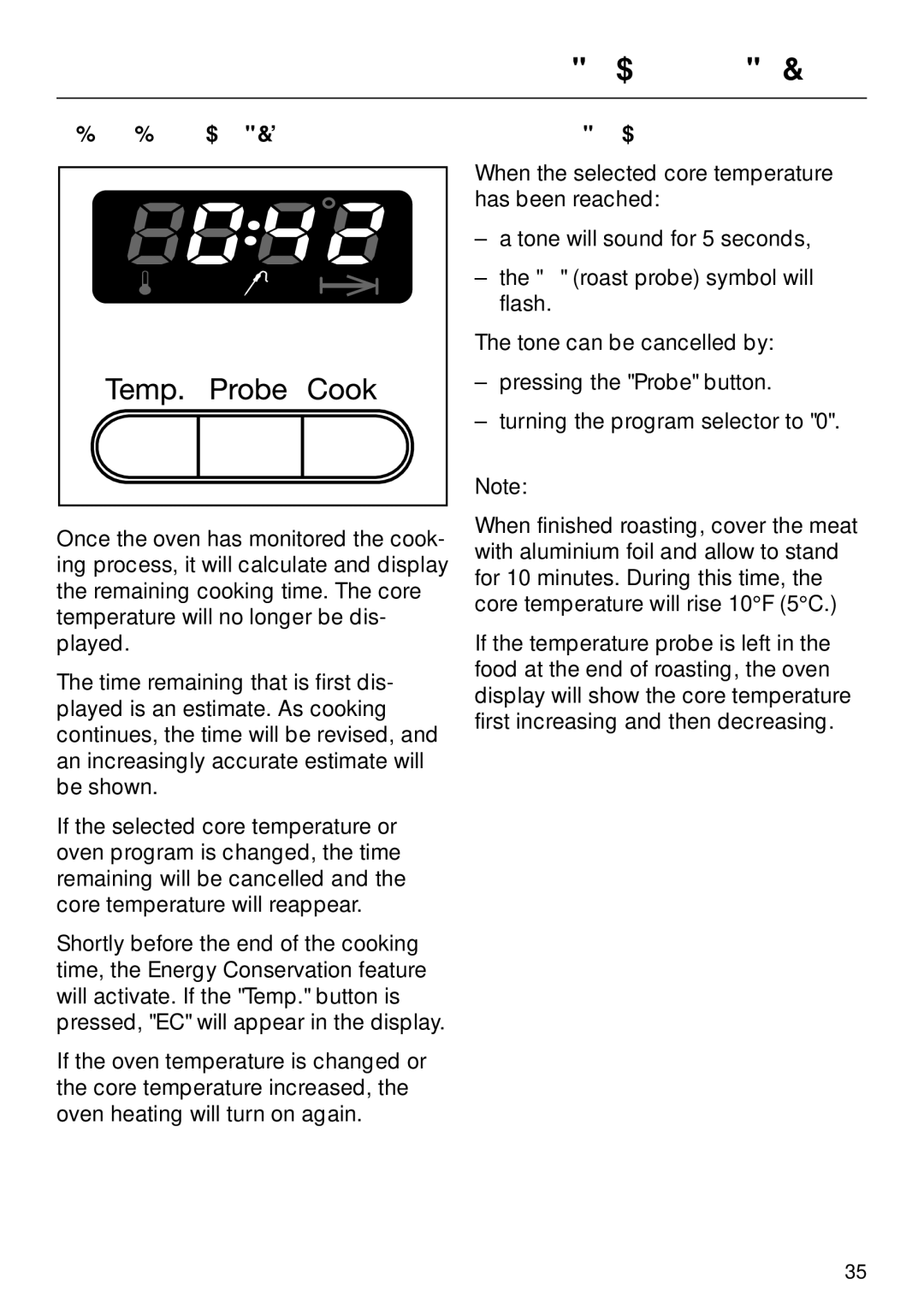 Miele H387-2BPKAT, H387-1BPKAT manual Time remaining display, End of roasting 