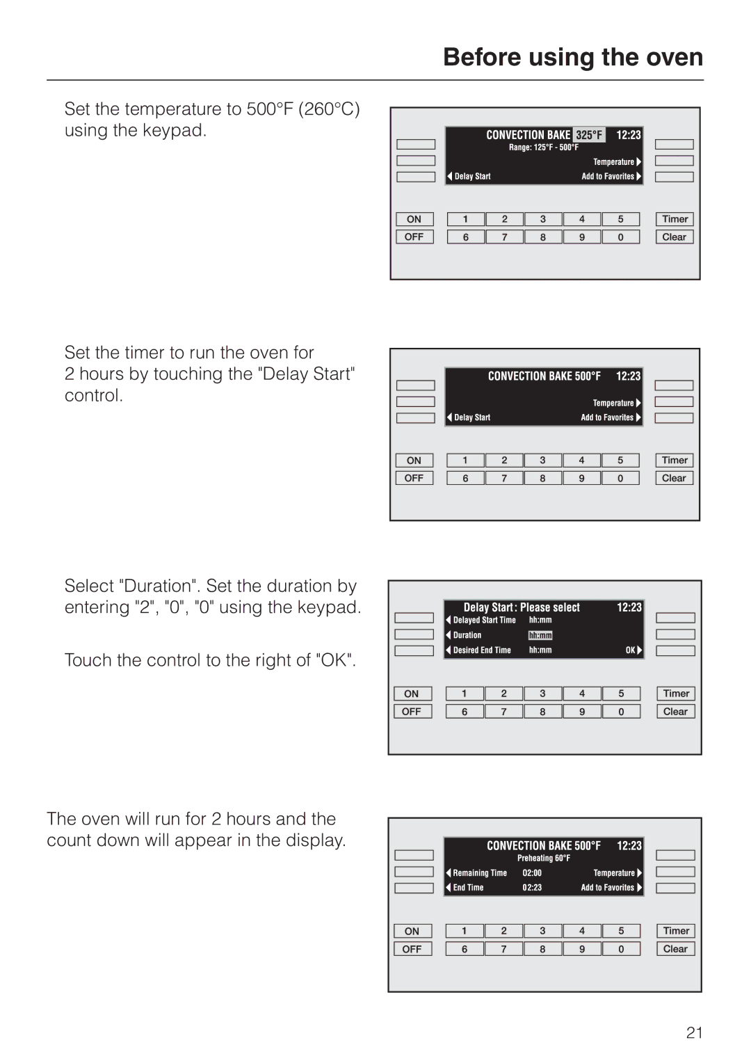 Miele H395B, H396B operating instructions Before using the oven 