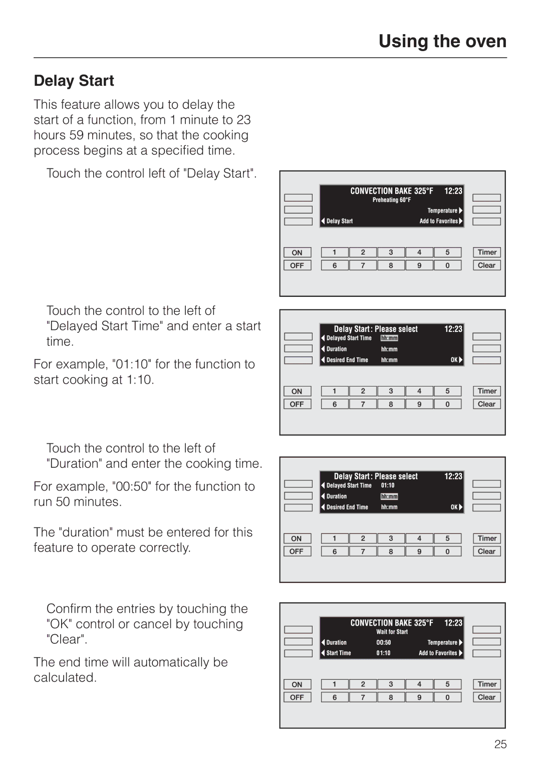 Miele H395B, H396B operating instructions Delay Start 